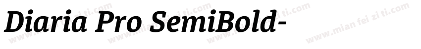 Diaria Pro SemiBold字体转换